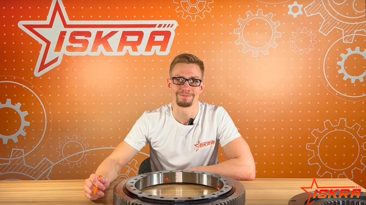 ОПУ ISKRA: устройство опорно-поворотного подшипника без фланца